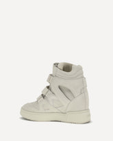 Wedge leather Sneakers IM3-GZ - CREAM | Base Blu