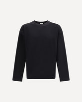 Crewneck long sleeve T-shirt - BLACK | Base Blu