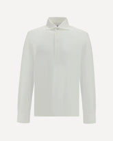 Maglia a maniche lunghe in cotone - BIANCO | Base Blu