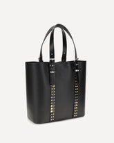 Rockstud medium Tote Bag - BLACK | Base Blu