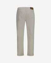 Jeans with turn-up hem - WHITE | Base Blu