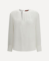 Crew-neck Blouse - WHITE | Base Blu