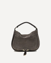 Marcie suede leather Shoulder Bag - BROWN | Base Blu