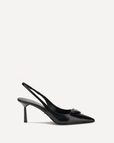 Decollété slingback in pelle - NERO | Base Blu