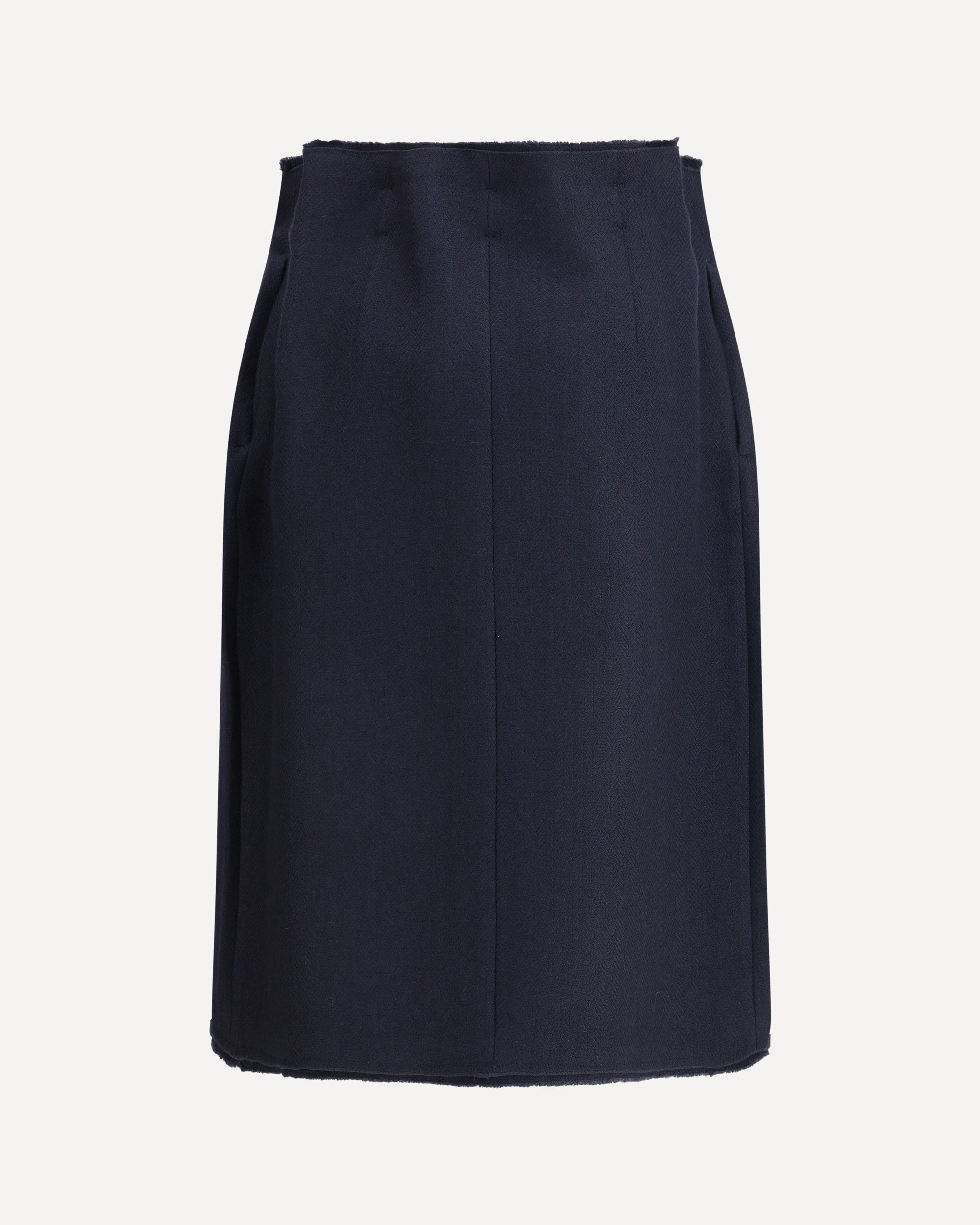 PRADA Chevron Wool midi Skirt BLUE | Base Blu