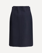 Chevron Wool midi Skirt - BLUE | Base Blu