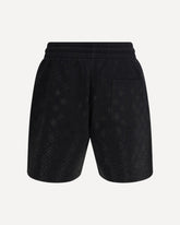 Pantaloncini con il monogramma dégradé realizzato in cristalli - NERO | Base Blu