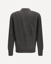 Wrap Cardigan in alpaca - BROWN | Base Blu