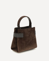 Leather Handbag - BROWN | Base Blu