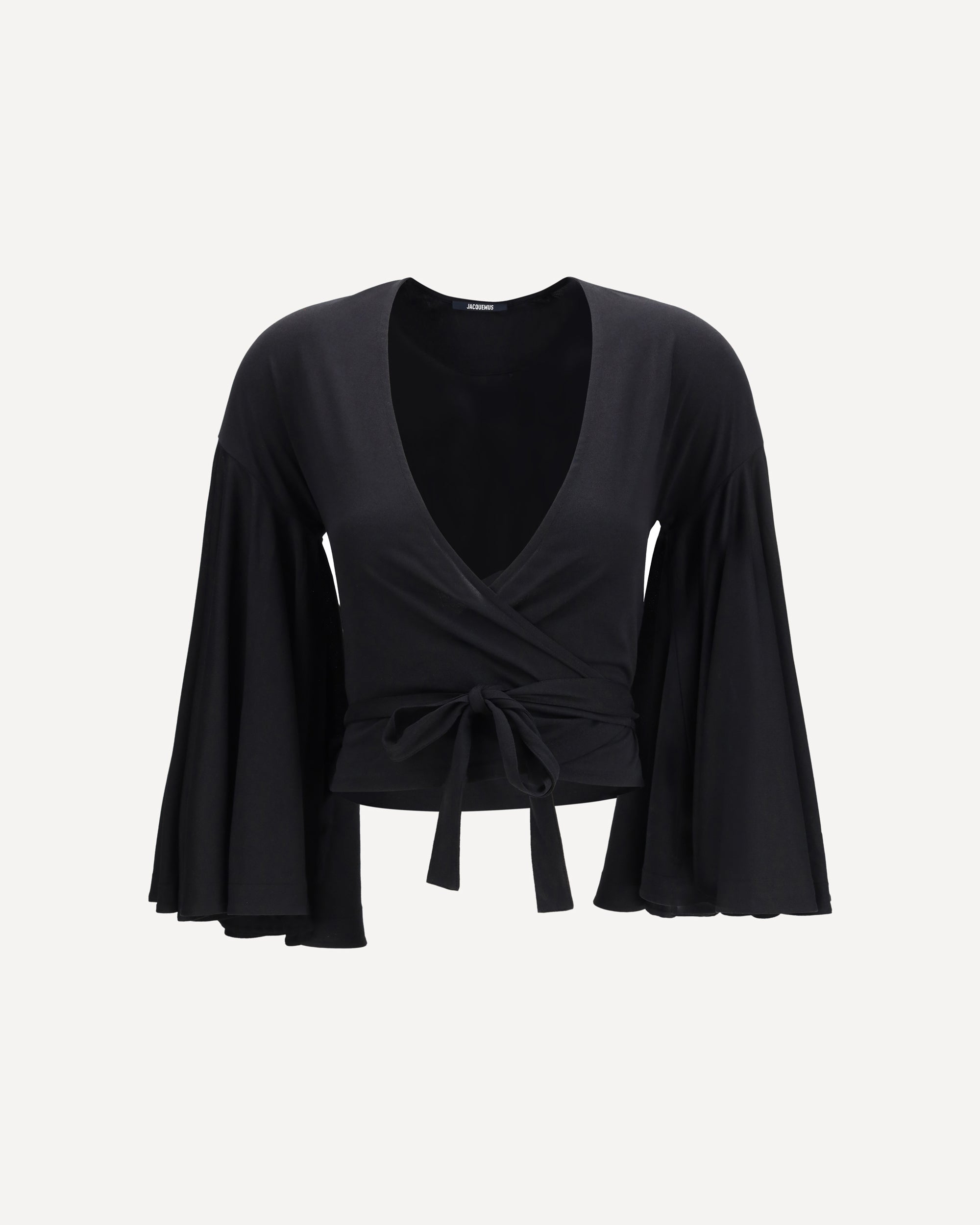 トップス xva367 JACQUEMUS Paysan Wrap Top BLACK | Base Blu