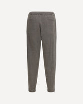 Double-knit cashmere Pants with Crête and zips at the hem - GREEN | Base Blu