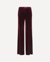 Flared Trousers in smooth Velvet - BORDEAUX | Base Blu