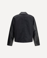 Giacca in Nappa di Agnello e Twill di Nylon - NERO | Base Blu