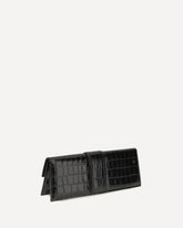 Crocodile-effect Bambino Pouch - BLACK | Base Blu