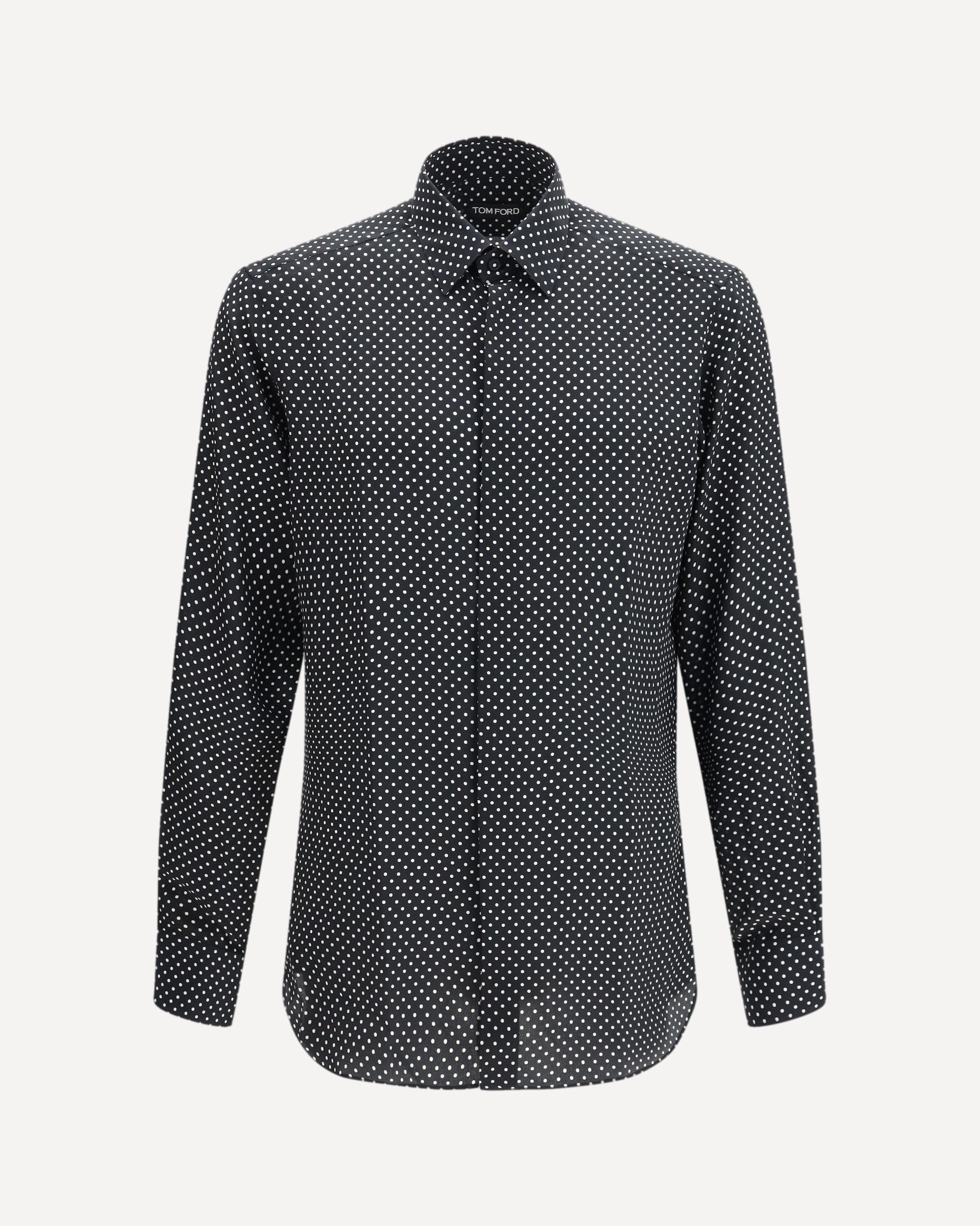 TOM FORD Crepe de dhine polka dot Shirt BLACK