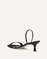 Ella satin Slingback Sandals - BLACK | Base Blu