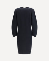 Long ribbed cashmere Cardigan - BLACK | Base Blu