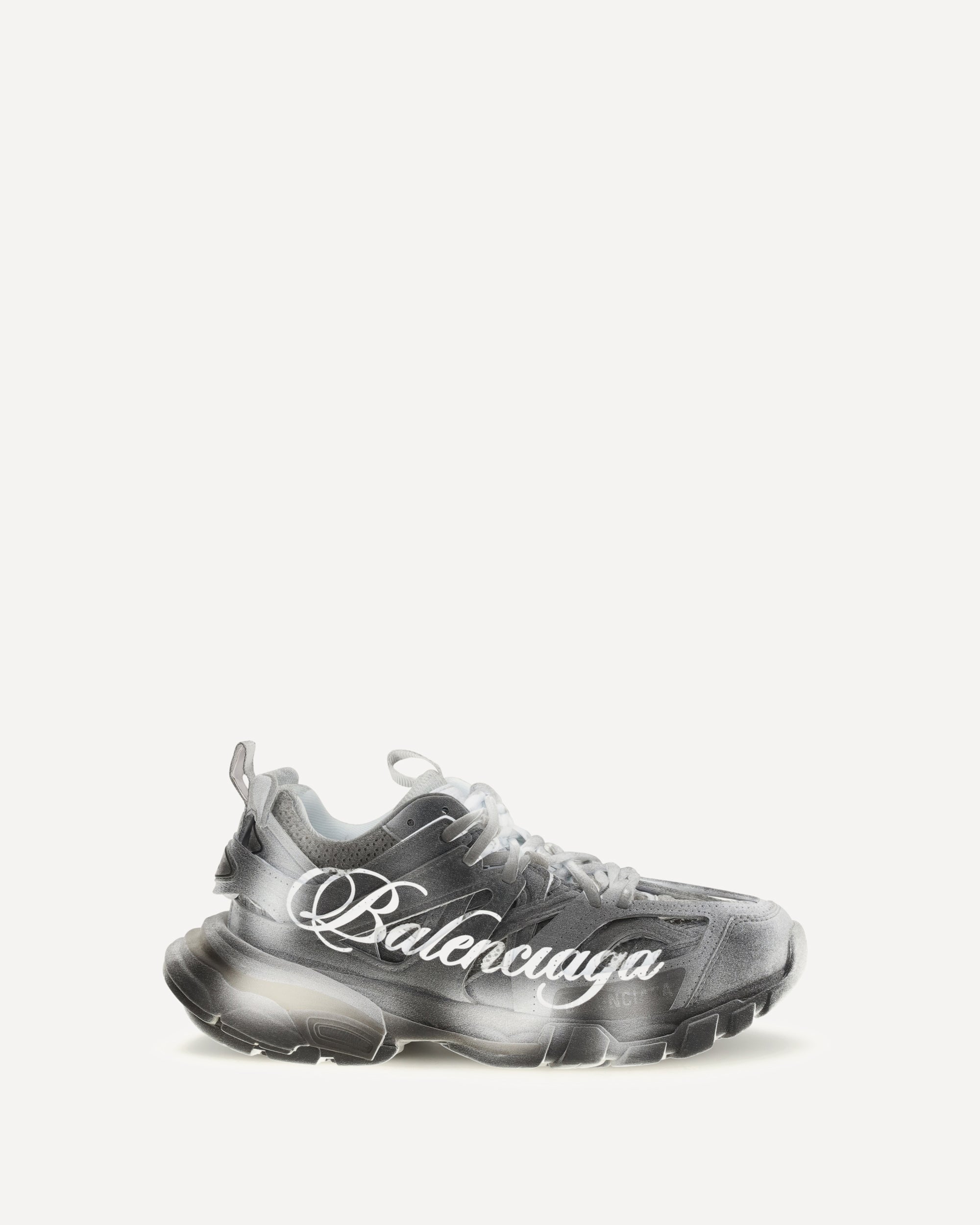 ス*キ様 BALENCIAGA L BB STENCIL ロゴ デニムジ BALENCIAGA Track Stencil Sneakers GREY | Base Blu