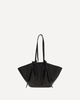 Large raffia Mochi Shoulder Bag - BLACK | Base Blu