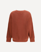 Cardigan in cashmere with V-neck - ORANGE | Base Blu