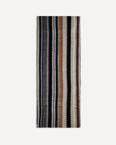 Zig zag patterned cotton Towel - BROWN | Base Blu
