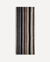 Zig zag patterned cotton Towel - BROWN | Base Blu