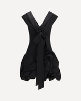 Midi Dress with draped shawl collar - BLACK | Base Blu