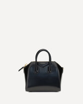 Antigona leather mini Handbag - BLACK | Base Blu