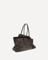 La Passeggiata Medium leather Shoulder Bag - BROWN | Base Blu