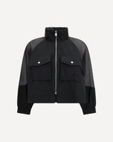 Beth Jacket with transparent inserts - BLACK | Base Blu