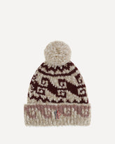 Wool-Alpaca Blend Beanie with Pom-Pom - BEIGE | Base Blu