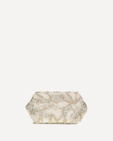 Pochette in organza di seta con ricamo - BEIGE | Base Blu