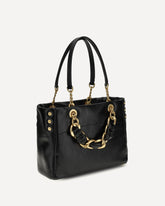 Borsa a Spalla 1945 soft piccola in pelle - NERO | Base Blu
