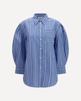 T-shirt in cotone a righe - AZZURRO | Base Blu