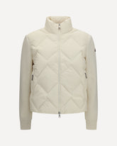 Padded zip Cardigan - CREAM | Base Blu