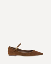 Suede and nappa leather Ballerinas - BROWN | Base Blu