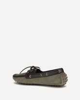 Lace-up suede Loafers - GREY | Base Blu
