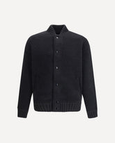 Wool bouclé Bomber - BLACK | Base Blu