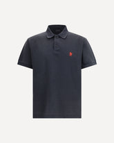 Maglia polo in cotone  - NERO | Base Blu