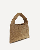 Leather Hop Shoulder Bag - BEIGE | Base Blu