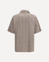 Printed Bowling Shirt - BEIGE | Base Blu