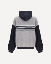 Felpa teddy con cappuccio e chiusura a zip - MULTICOLORE | Base Blu