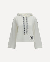 Felpa con Cappuccio in misto cotone - BIANCO | Base Blu