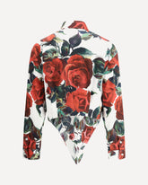 Asymmetrical rose print Shirt - MULTICOLOUR | Base Blu