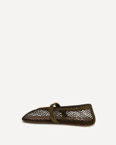 Mesh Ballerinas - KHAKI  | Base Blu