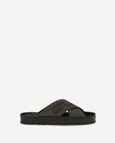 Double Slide Sandals - GREEN | Base Blu