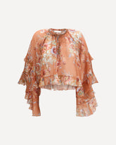 Ruffle Blouse - MULTICOLOUR | Base Blu