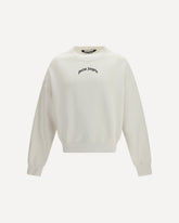 Back curved logo Sweatshirt - CREAM | Base Blu