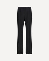 Slim-fit tailored Pants in stretch wool twill - BLACK | Base Blu