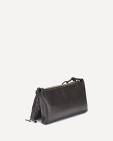 Pouch in pelle intrecciata - NERO | Base Blu